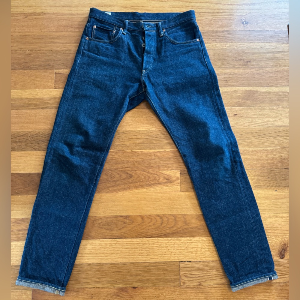 Oni 902ZR “Secret Denim” selvedge raw denim.